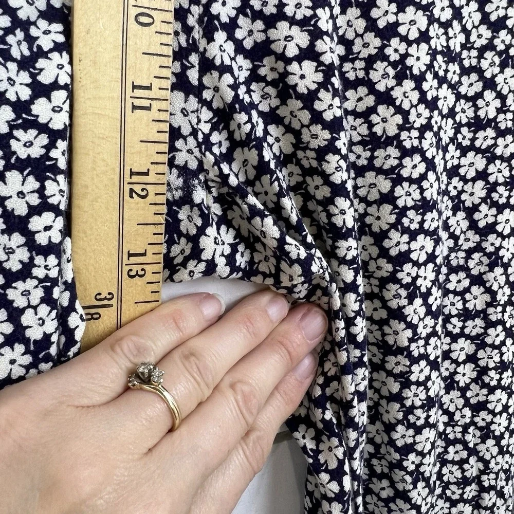 Reformation Coco Wide Leg‎ Pants Women 4 Navy White Crop Quito